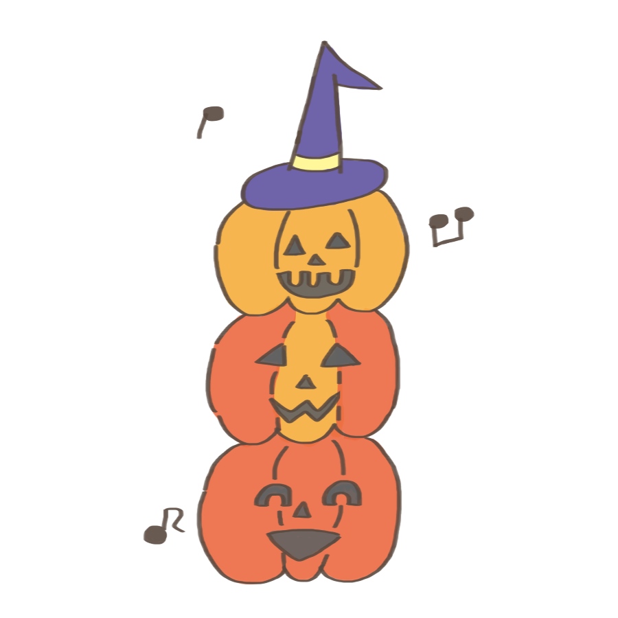 ハロウィンのかぼちゃのお化けのイラスト