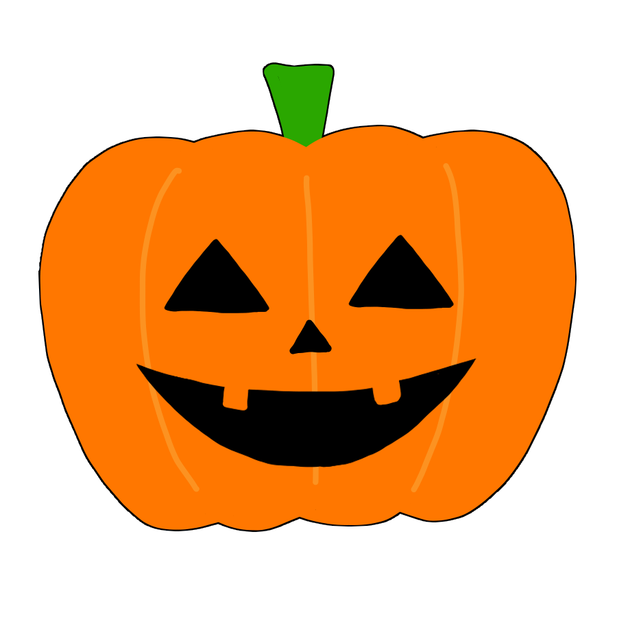 ハロウィン かぼちゃ イラスト 白黒