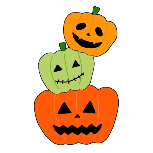 ハロウィン　かぼちゃのお化け　イラスト