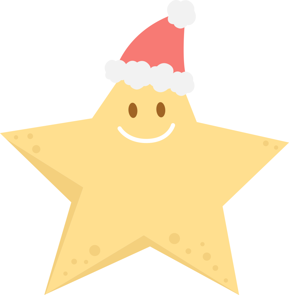 クリスマスの星のかわいいイラスト 無料 フリー