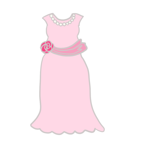 パーティー用ドレスのイラスト フリー 無料