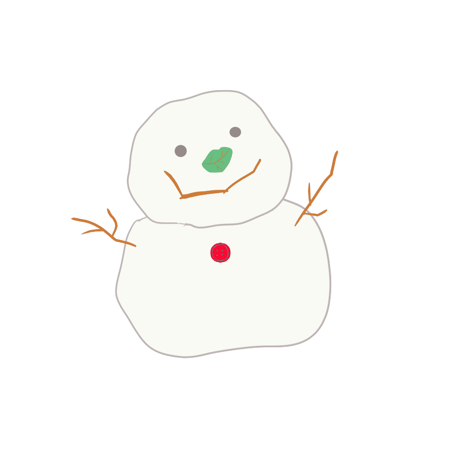 雪だるまのゆるいイラスト画像素材 無料 フリー