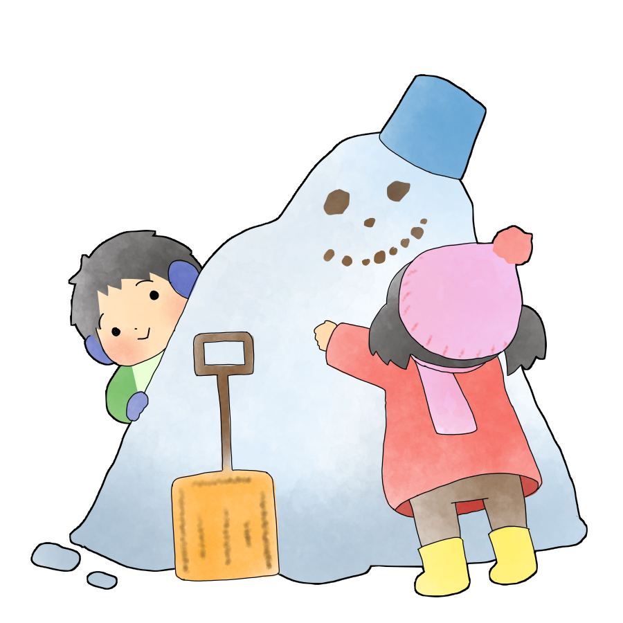 おもしろい雪だるまのイラスト画像素材 無料 フリー