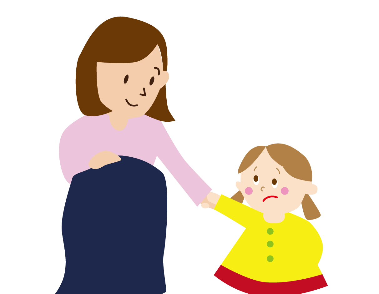 親子で手を繋ぐかわいいイラスト画像素材 無料 フリー