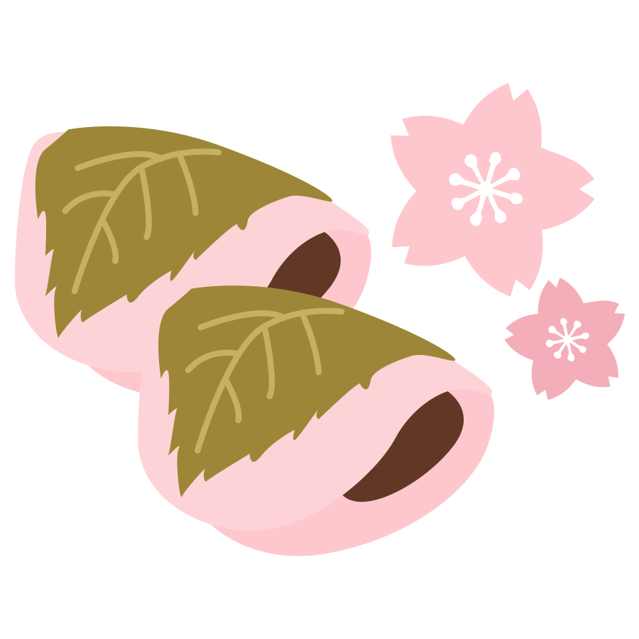 薄皮の桜餅のかわいいイラスト画像素材 無料 フリー