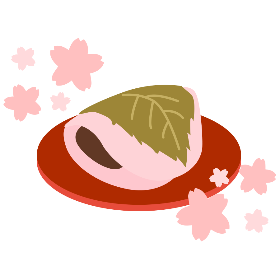 焼皮の桜餅のかわいいイラスト画像素材 無料 フリー