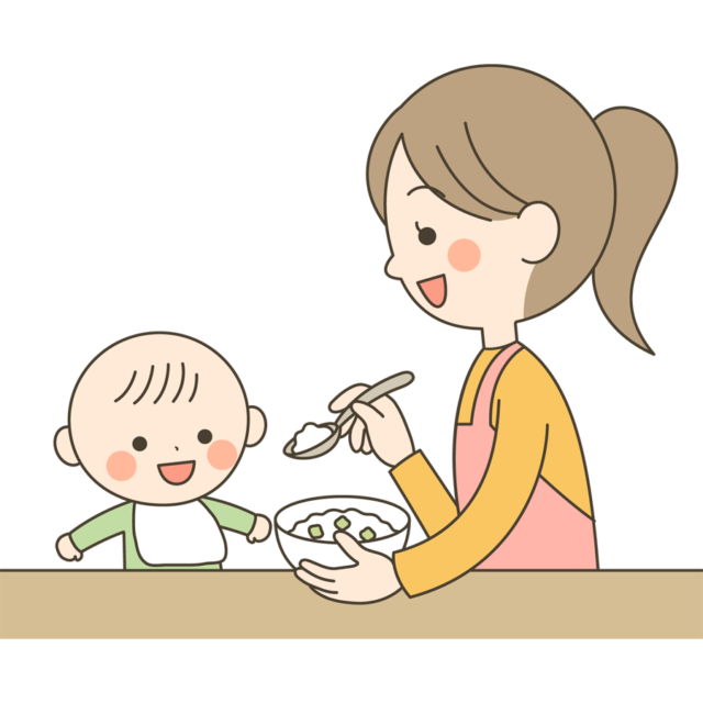 離乳食のイラスト画像素材（無料 フリー）