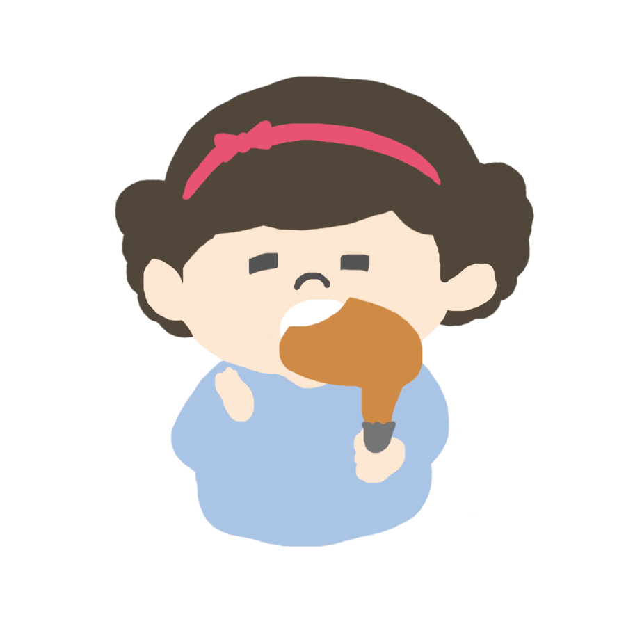 フライドチキンを食べる子供のかわいいイラスト画像素材 無料 フリー