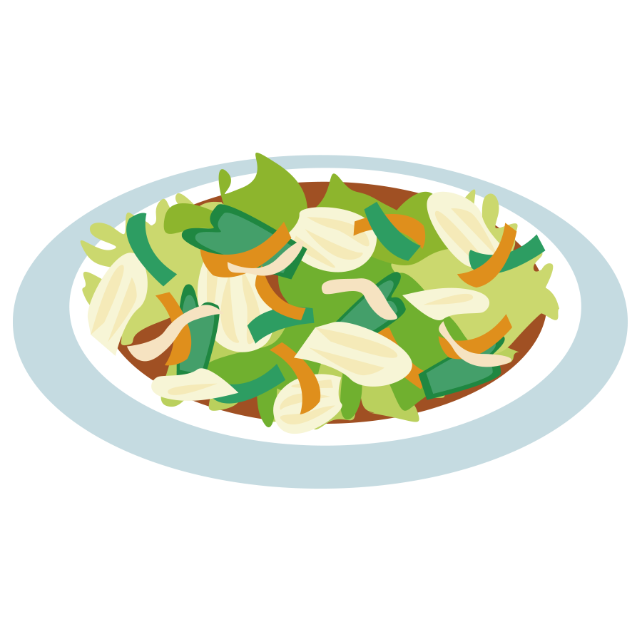 野菜たっぷりな野菜炒めのおいしそうなイラスト画像素材 無料 フリー
